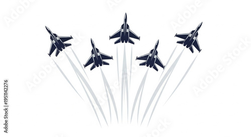 Military Jets Fly Formation.