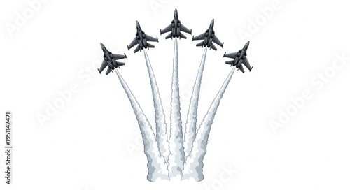 Military Jets Fly Formation.