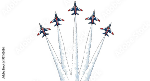 Military Jets Fly Formation.