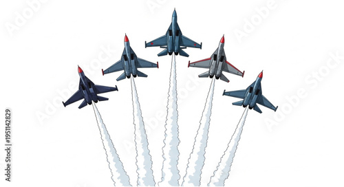Military Jets Fly Formation.