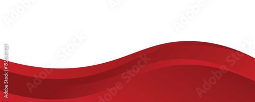 Curved golden yellow wave and a deeper red wavy border, footer vector illustration