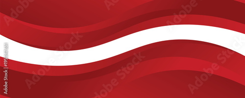 Obraz na płótnie Curved golden yellow wave and a deeper red wavy border, footer vector illustrati