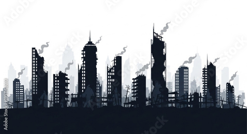 City Skyline Urban Buildings.