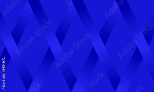 グラデーションの斜線が重なる立体的な青色の幾何学的背景