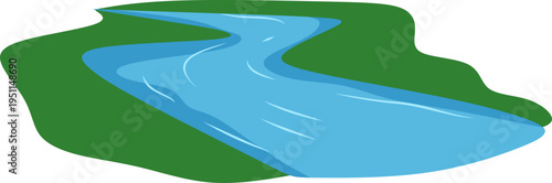 Illustration of a Winding River