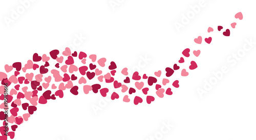 Flowing Hearts Wave Background