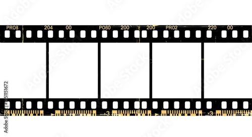 Vintage Film Strip with Blank Frames - Retro Cinema Reel