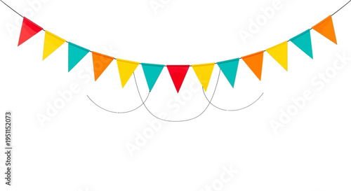 Colorful Triangle Bunting Flags Garland Festive Decoration