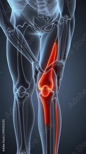 Knee Joint Pain Medical Anatomy Illustration