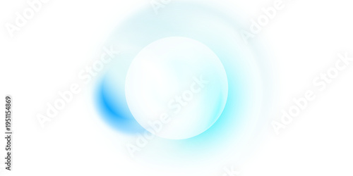 Glossy blue gradient ball on a white background, ideal for modern 3D visuals, tech themes, clean designs, and minimal digital compositions
