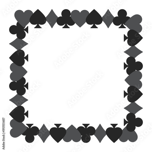 トランプマークの正方形フレーム