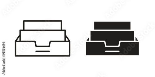 Archive icon line drawing. Minimalist style icons