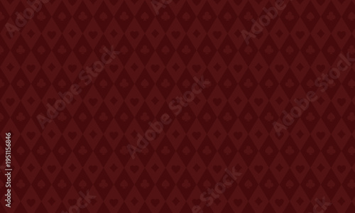 赤色のトランプ ダイヤ柄シームレスパターン