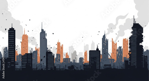 City Skyline Urban Landscape Buildings.