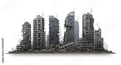 City Skyline Urban Landscape Buildings.