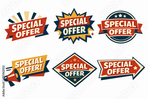 Special offer badges collection for marketing promotion and retail sale events