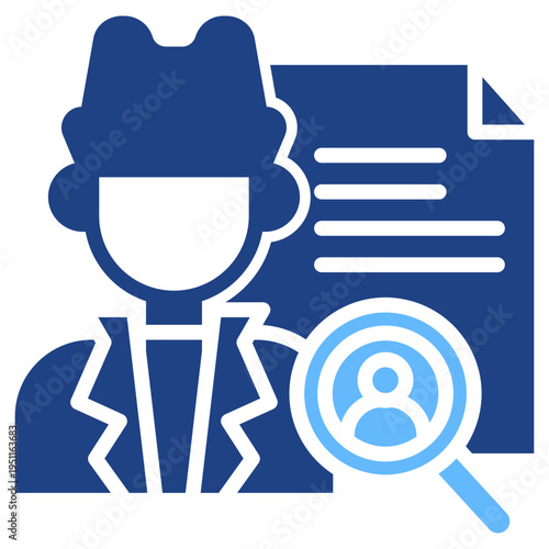 Detective Work glyph color icon