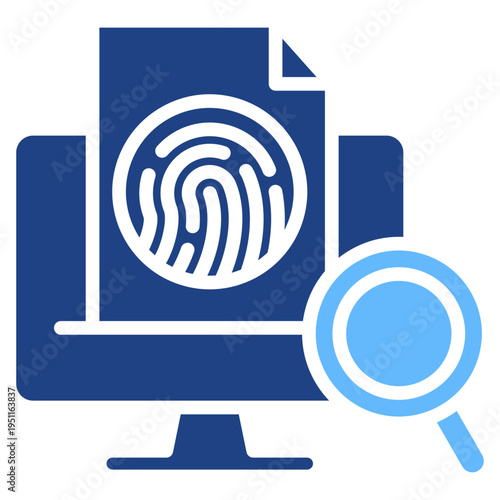 Digital Forensics glyph color icon