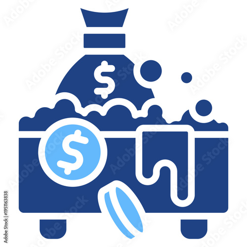 Money Laundering glyph color icon