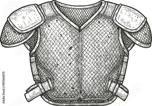 Vintage vintage football shoulder pads protective sports equipment for american football players