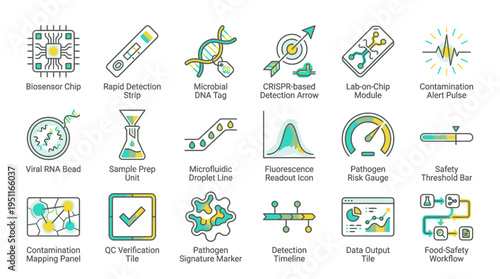 The BOA 39 svg file showcases various technology and science related objects and symbols on a digital screen.