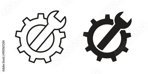 Customized icon line drawing. Minimalist style icons