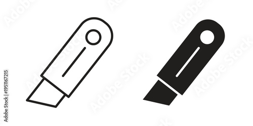 Cutter icon line drawing. Minimalist style icons