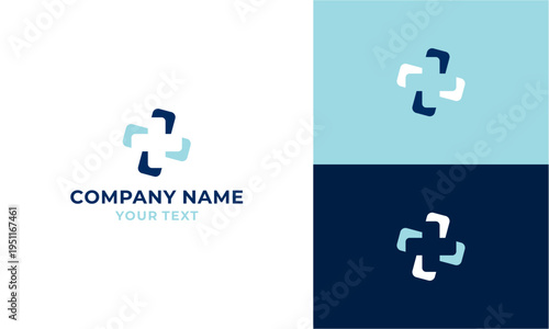 Modern and unique cross plus logo design
