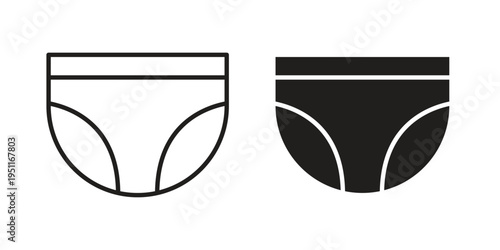 diaper icon line drawing. Minimalist style icons