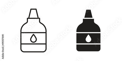 Glue bottle icon line drawing. Minimalist style icons