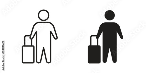 Guest icon line drawing. Minimalist style icons