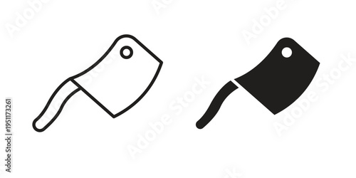 Hatchet icon line drawing. Minimalist style icons