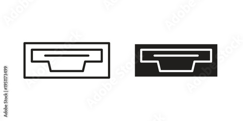 HDMI icon line drawing. Minimalist style icons
