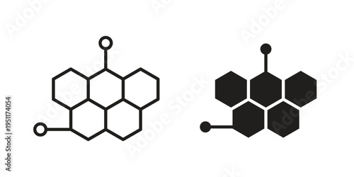 Hormones icon line drawing. Minimalist style icons