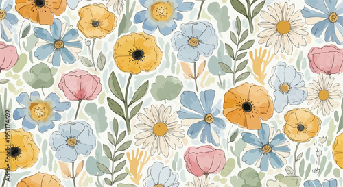 A whimsical and vibrant floral print inspired by nature’s beauty and seasonal blooms