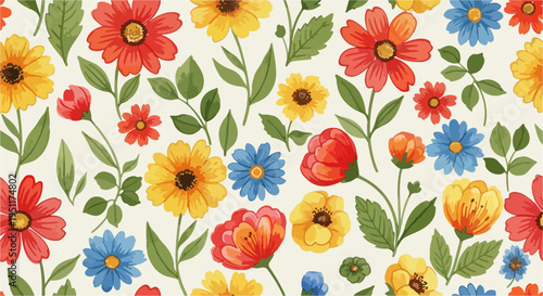 Softly colored floral pattern inspired by nature’s beauty and organic flowing shapes