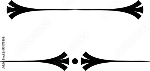black and white set of delimiters for text, dividers