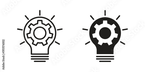 Innovation icon line drawing. Minimalist style icons