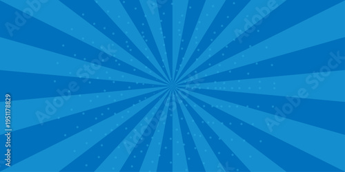 Radial motion lines forming a dramatic action burst. Vector sunray stripe background. Light sunburst glowing background. Retro comic gradient background pixelated dotted texture overlay.