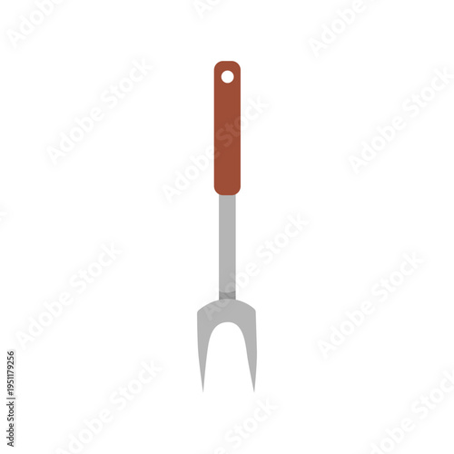 Barbecue Metal Fork. Meat Fork. Metal Meat Fork Kitchen Utensil Design. Stainless Steel Meat Fork Utensil.