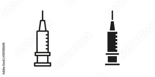 Needle icon line drawing. Minimalist style icons