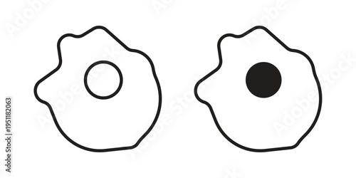 Omelet icon line drawing. Minimalist style icons
