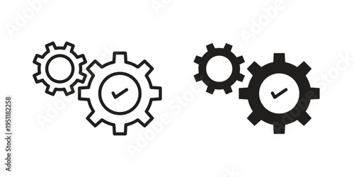 Operation icon line drawing. Minimalist style icons