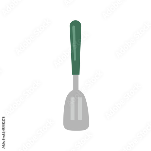 Cooking spatula. Spatula dough. Kitchen Spatula Utensil. Flat Design Cooking Spatula Tool. Baking Dough with Spatula Kitchen