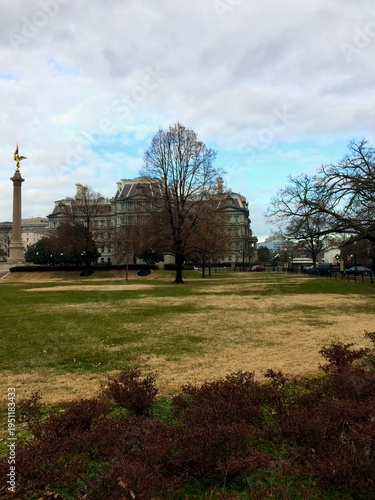 Historic architecture and Peace Monument in Washington DC