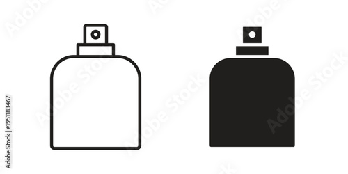 Perfume icon line drawing. Minimalist style icons