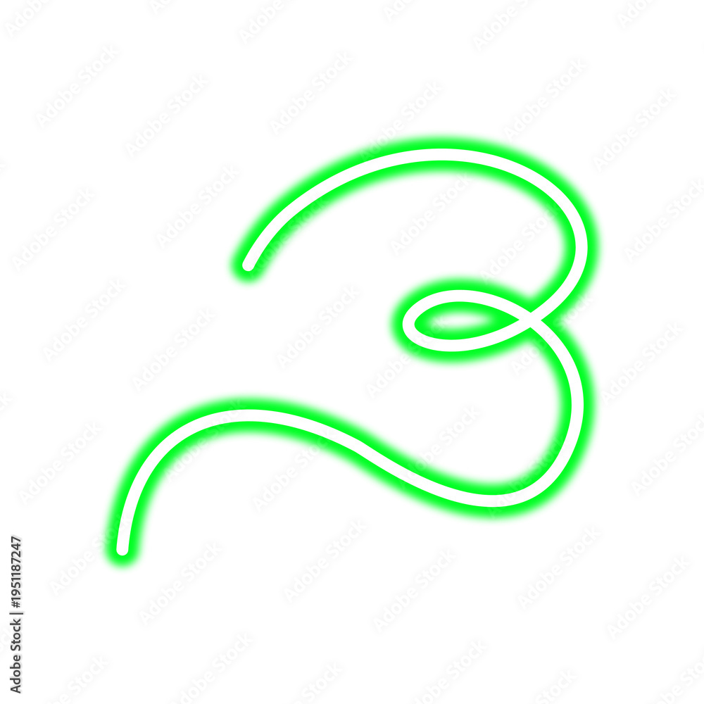 Obraz premium Hand-Drawn Line Drawing Doodle | Neon Graphic Element