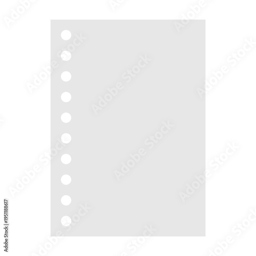 穴あきメモ用紙のイラスト