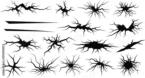 Collection of neuron and nerve cell illustrations
