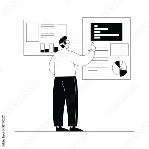 Virtual Interface Vector illustration. EPS 10